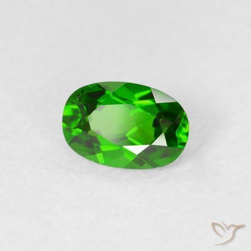 diopsídio de cromo Verde médio Natural 0.53ct, oval, VS