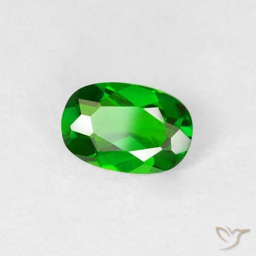 diopsídio de cromo Floresta Verde Brilhante Natural 0.50ct, oval, VS