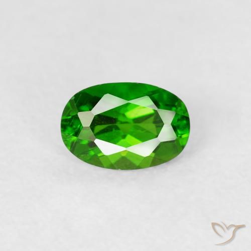 0.60ct Natural Floresta Verde Brilhante diopsídio de cromo, oval, VS