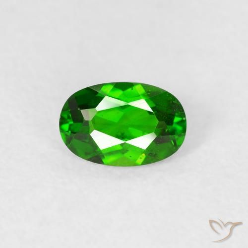 0.50ct Natural Floresta Verde Brilhante diopsídio de cromo, oval, VS