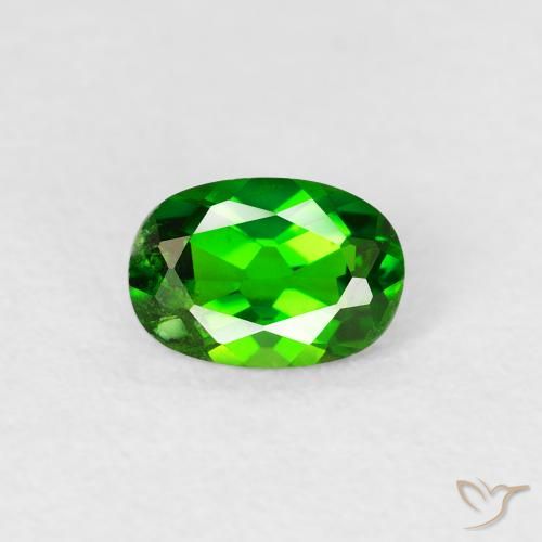 0.54ct Natural verde intenso diopsídio de cromo, oval, VS