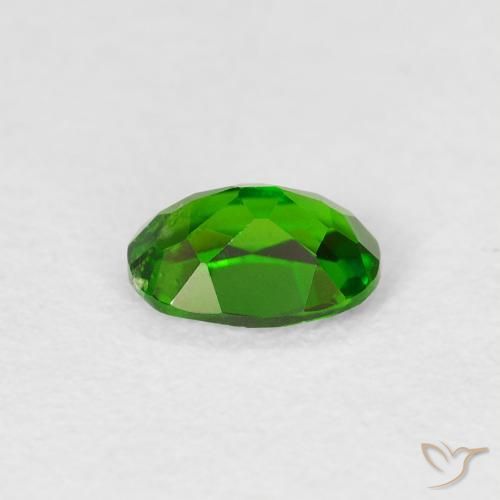 diopsídio de cromo verde intenso Natural 0.54ct, oval, VS