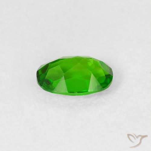 diopsídio de cromo verde intenso Natural 0.50ct, oval, VS