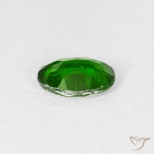 diopsídio de cromo verde intenso Natural 0.78ct, oval, VS-SI