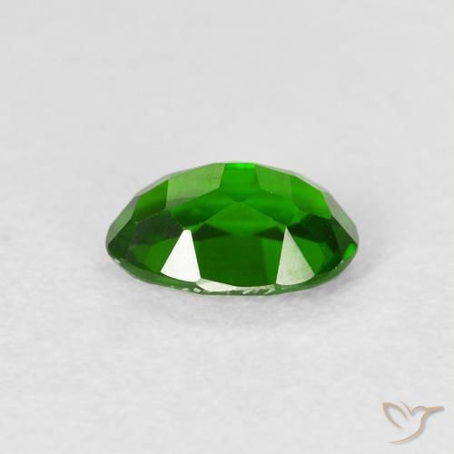 diopsídio de cromo verde intenso Natural 0.86ct, oval, VVS-VS