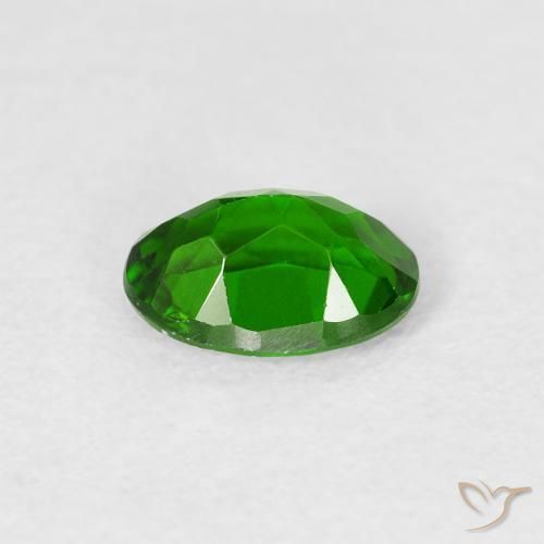 diopsídio de cromo Floresta Verde Brilhante Natural 0.82ct, oval, VS-SI