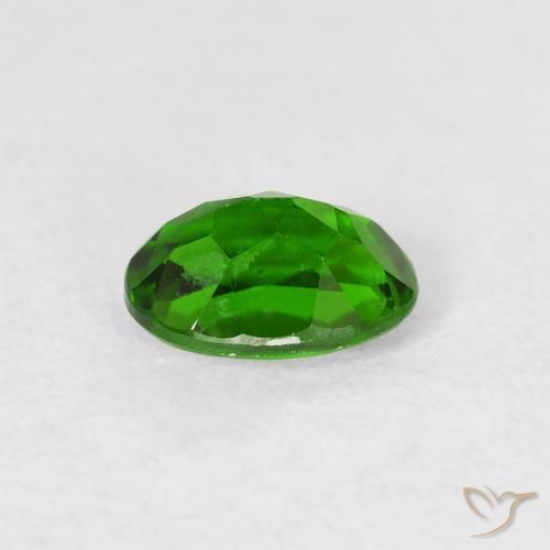 diopsídio de cromo verde intenso Natural 0.90ct, oval, VS-SI