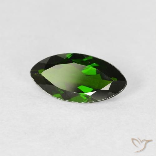diopsídio de cromo Verde escuro Natural 1.17ct, Marquesa, VVS-VS
