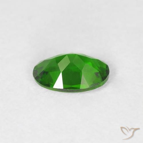 diopsídio de cromo Floresta Verde Brilhante Natural 0.47ct, oval, VVS-VS