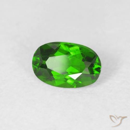 diopsídio de cromo Verde escuro Natural 0.51ct, oval, VVS-VS
