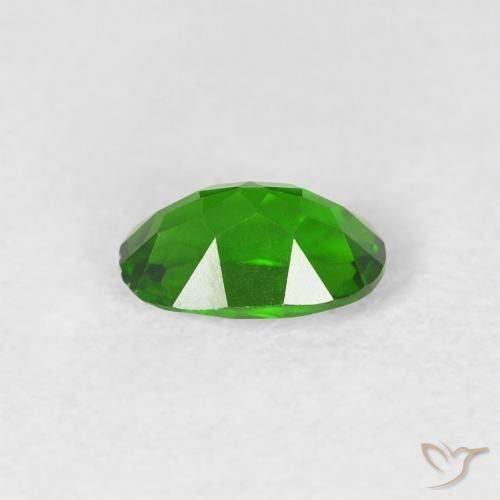 diopsídio de cromo Verde escuro Natural 0.51ct, oval, VVS-VS