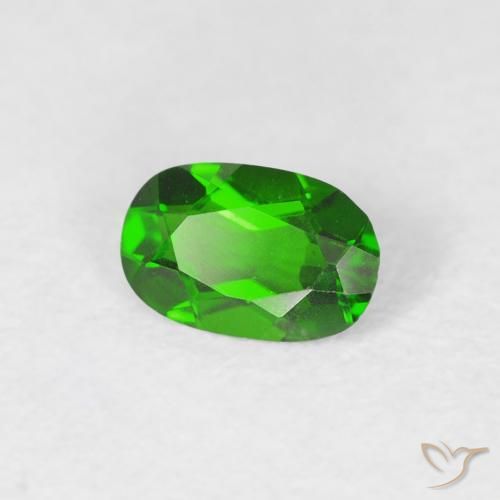 diopsídio de cromo Verde escuro Natural 0.44ct, oval, VVS-VS
