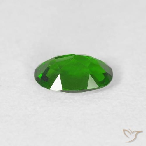 diopsídio de cromo Verde escuro Natural 0.46ct, oval, VVS-VS