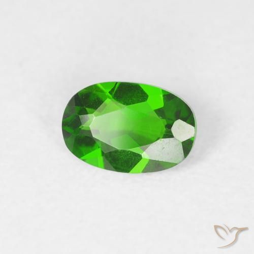 diopsídio de cromo Verde escuro Natural 0.44ct, oval, VVS-VS