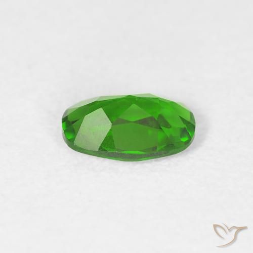 diopsídio de cromo Verde escuro Natural 0.44ct, oval, VVS-VS