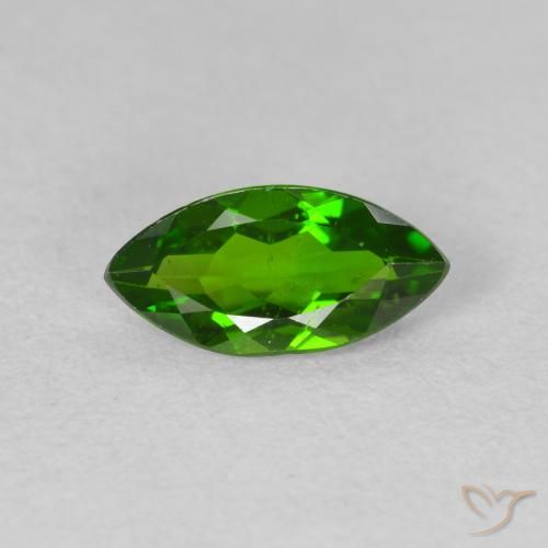 diopsídio de cromo Medium Dark-Green Natural 1.00ct, Marquesa, VS