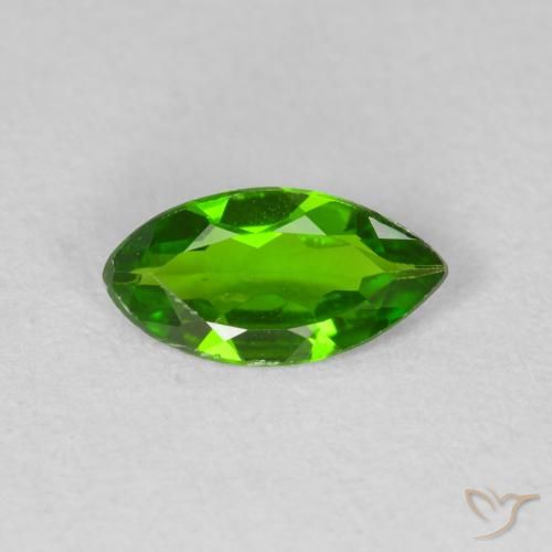 0.74ct Natural Medium Dark-Green diopsídio de cromo, Marquesa, VS