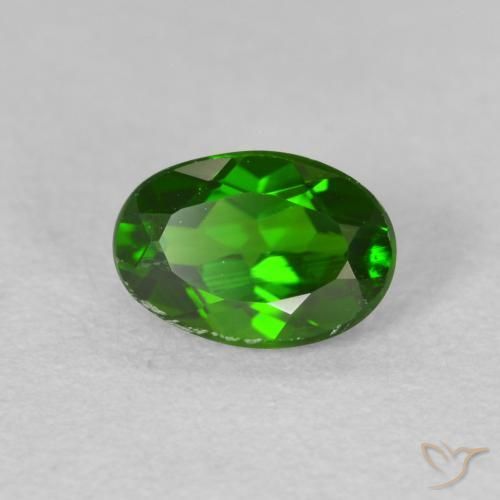 diopsídio de cromo Medium Dark-Green Natural 0.85ct, oval, VS
