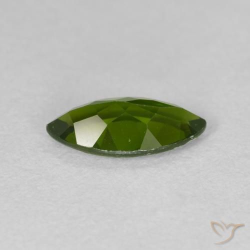 diopsídio de cromo Medium Dark-Green Natural 1.08ct, Marquesa, VS