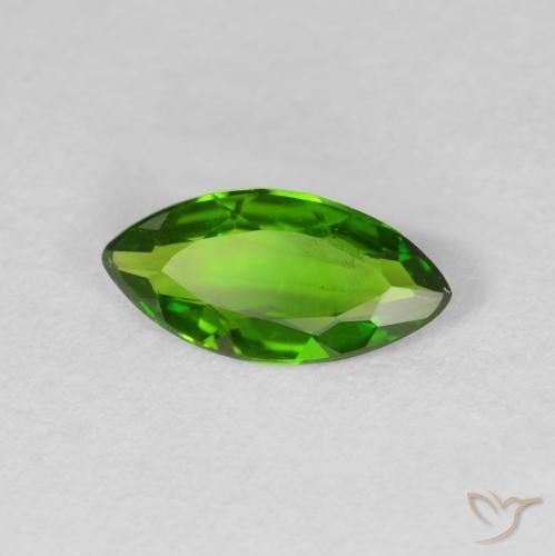 diopsídio de cromo Medium Dark-Green Natural 0.80ct, Marquesa, VS