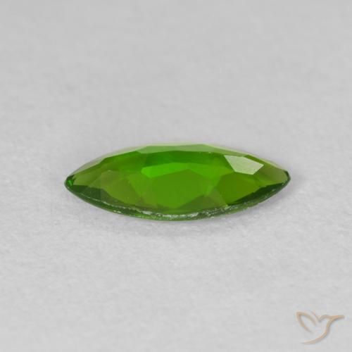 diopsídio de cromo Medium Dark-Green Natural 0.80ct, Marquesa, VS