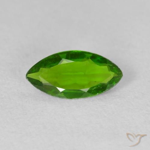 0.85ct Natural Medium Dark-Green diopsídio de cromo, Marquesa, VS