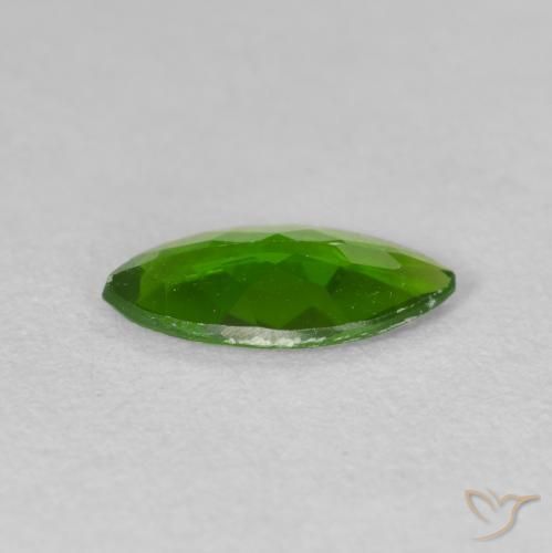 diopsídio de cromo Medium Dark-Green Natural 0.85ct, Marquesa, VS