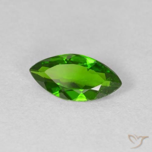 diopsídio de cromo Medium Dark-Green Natural 0.89ct, Marquesa, VS