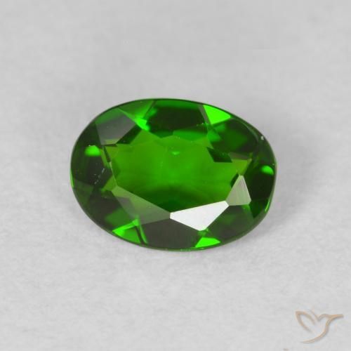 diopsídio de cromo Medium Dark-Green Natural 0.63ct, oval, VVS-VS