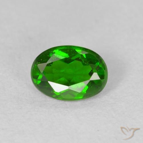 0.81ct Natural Floresta Verde Brilhante diopsídio de cromo, oval, VS
