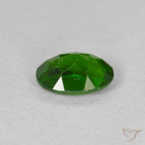 diopsídio de cromo Floresta Verde Brilhante Natural 0.81ct, oval, VS