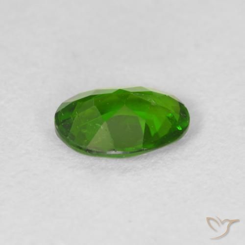 diopsídio de cromo Verde escuro Natural 0.71ct, oval, VS