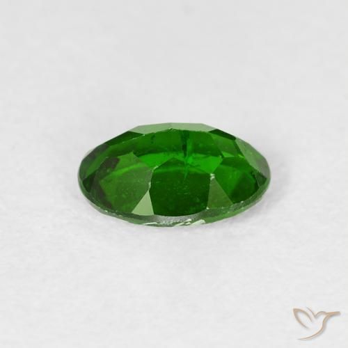 diopsídio de cromo Verde escuro Natural 0.81ct, oval, VS-SI