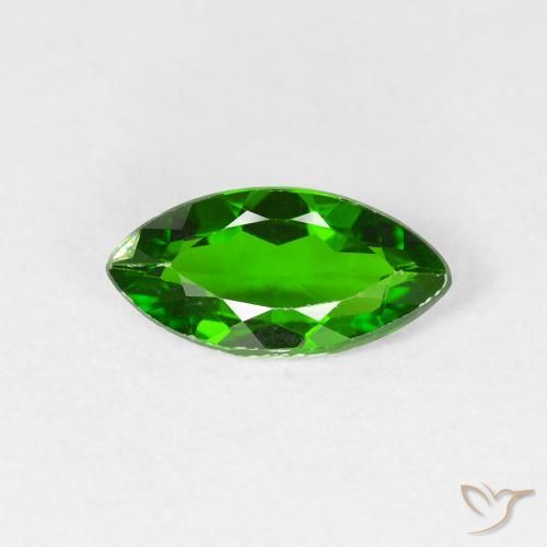 0.93ct Natural Verde escuro diopsídio de cromo, Marquesa, VS-SI