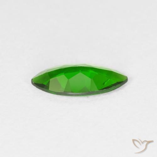 diopsídio de cromo Floresta Verde Brilhante Natural 0.78ct, Marquesa, VS-SI