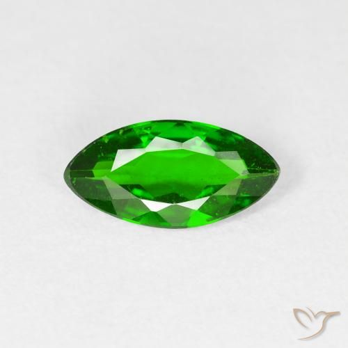0.91ct Natural Verde escuro diopsídio de cromo, Marquesa, VS-SI