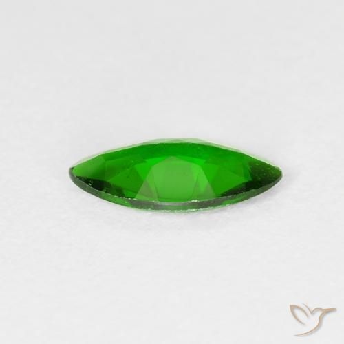 diopsídio de cromo Verde escuro Natural 0.91ct, Marquesa, VS-SI