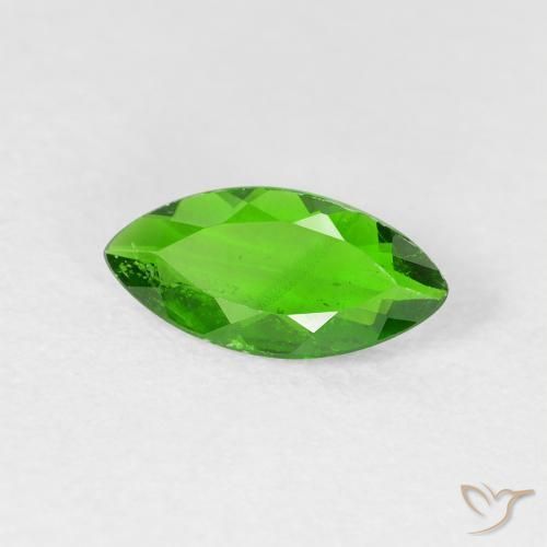 diopsídio de cromo Verde escuro Natural 0.89ct, Marquesa, VS-SI