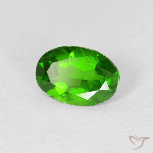 diopsídio de cromo verde vivo Natural 0.71ct, oval, VS
