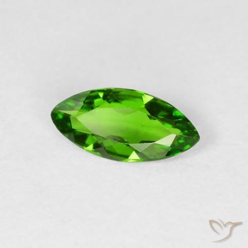 diopsídio de cromo Medium Dark-Green Natural 0.73ct, Marquesa, VS