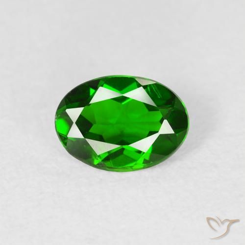 0.65ct Natural Floresta Verde Brilhante diopsídio de cromo, oval, VS