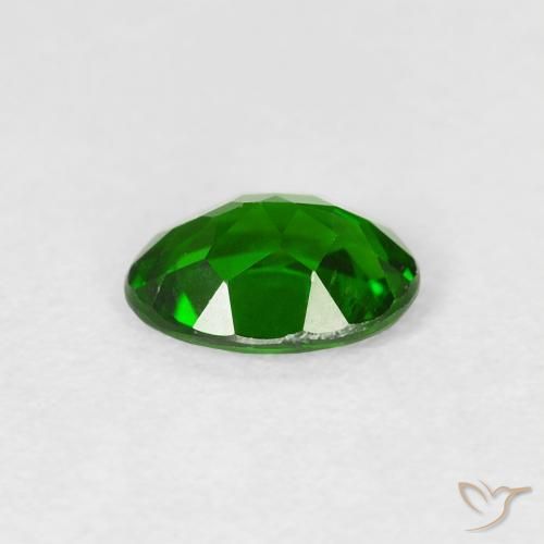 diopsídio de cromo Floresta Verde Brilhante Natural 0.65ct, oval, VS