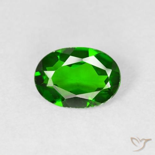 0.71ct Natural verde intenso diopsídio de cromo, oval, VS