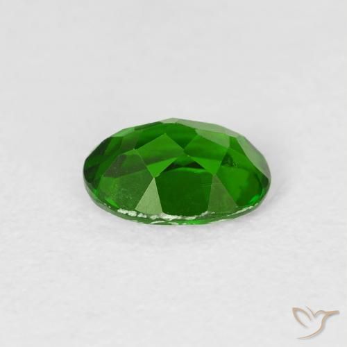 diopsídio de cromo Floresta Verde Brilhante Natural 0.86ct, oval, VS