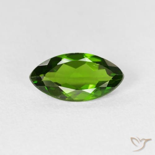 1.14ct Natural Medium Dark-Green diopsídio de cromo, Marquesa, VS-SI