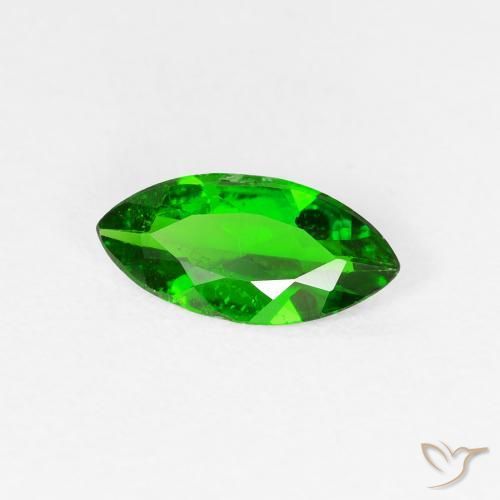 diopsídio de cromo verde intenso Natural 0.87ct, Marquesa, VS-SI