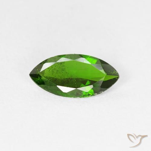 0.89ct Natural Verde escuro diopsídio de cromo, Marquesa, VS-SI