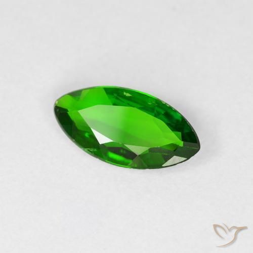 diopsídio de cromo verde intenso Natural 0.85ct, Marquesa, VS-SI