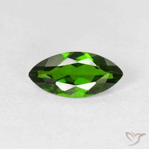 1.18ct Natural Medium Dark-Green diopsídio de cromo, Marquesa, VS-SI