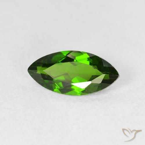 diopsídio de cromo Medium Dark-Green Natural 1.18ct, Marquesa, VS-SI